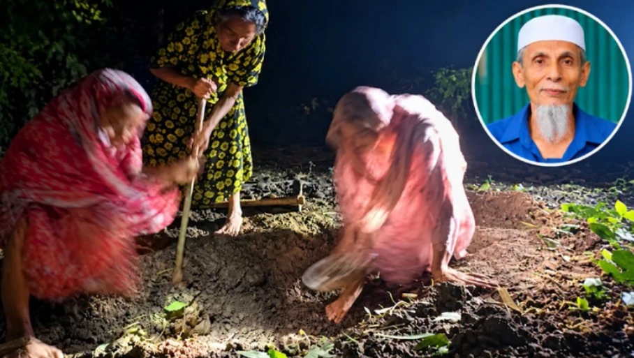 সাঈদীর মামলার বাদীর দাফনে আসেনি কেউ, কবর খুঁড়েন স্ত্রী-মেয়ে-বোন